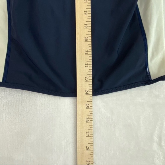 Katin USA Surf Boys Youth Rash Guard Size Large Blue White Short Sleeve USA Made - Picture 9 of 9